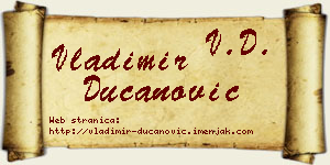 Vladimir Ducanović vizit kartica